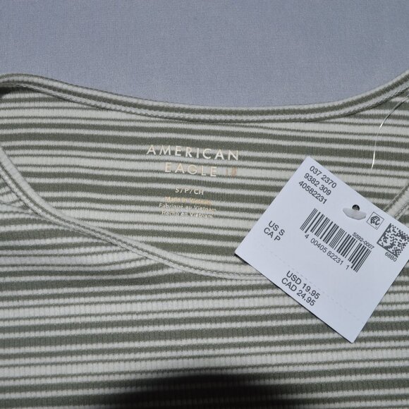 American Eagle teen short sleeve NWT stripe shirt size small - Picture 3 of 3